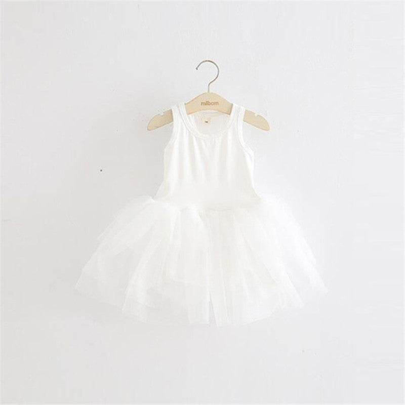 Baby Girl solid color Dress with tutu