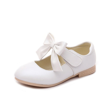 Girls Leather Bowknot Shoes