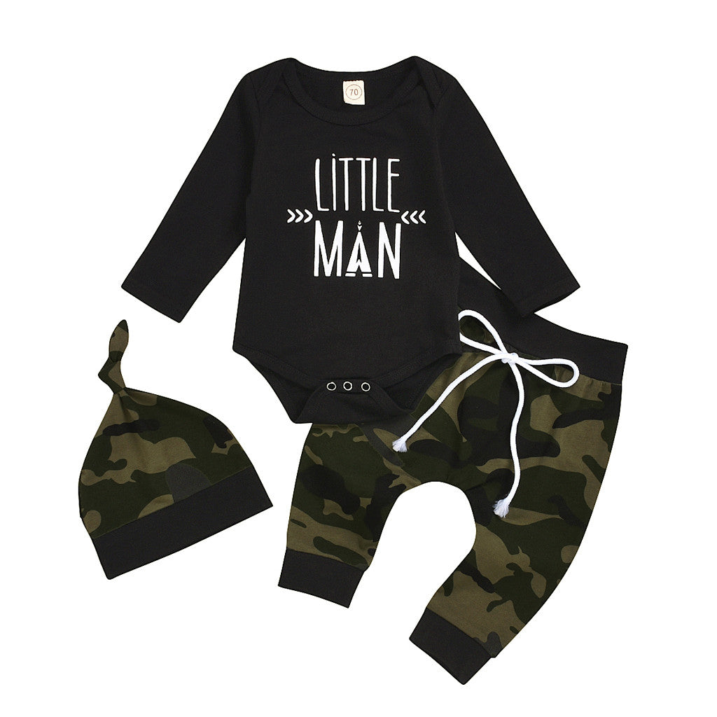 Boys' Little Man Long Sleeve Set