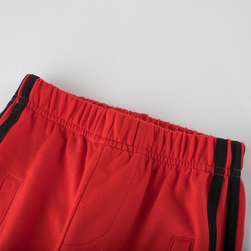 Boys Black and Red Sweatpants