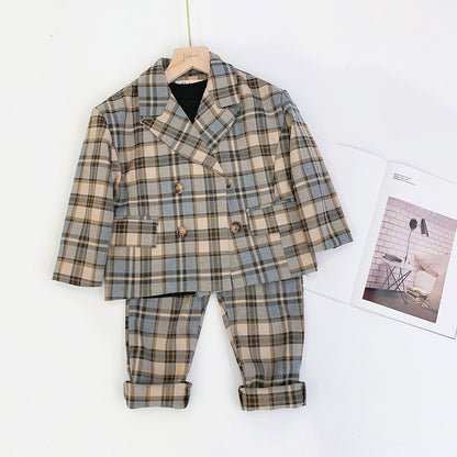 Kids Plaid Suit