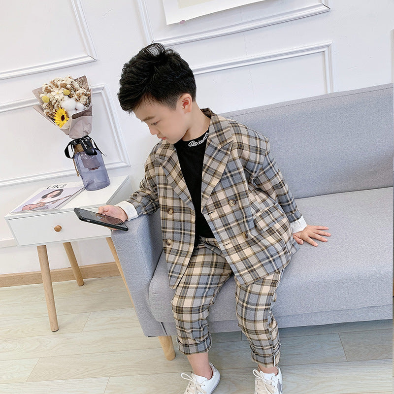 Kids Plaid Suit