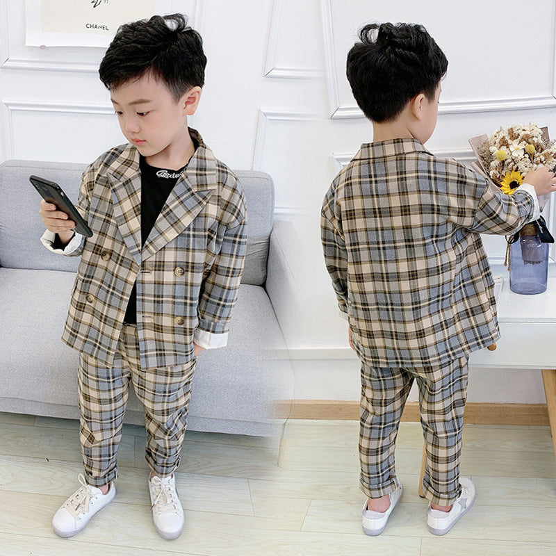 Kids Plaid Suit