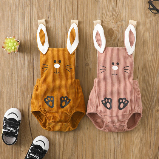 Boys And Girls Baby Corduroy Small Rabbit Suit