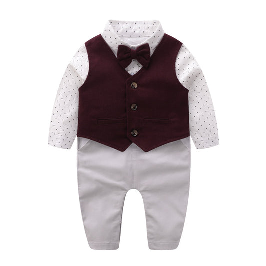 Baby gentleman vest suit