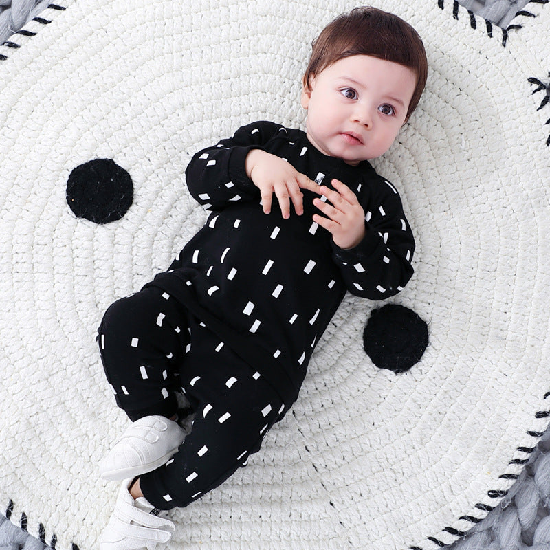 Autumn Kids Black and White SweatSuit