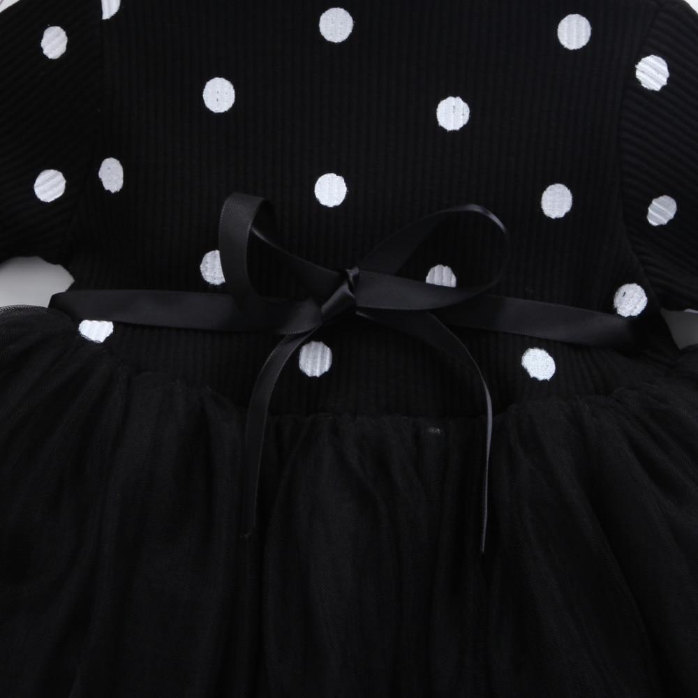 Girls long Sleeve Polka Dot Top  with TuTu Dress