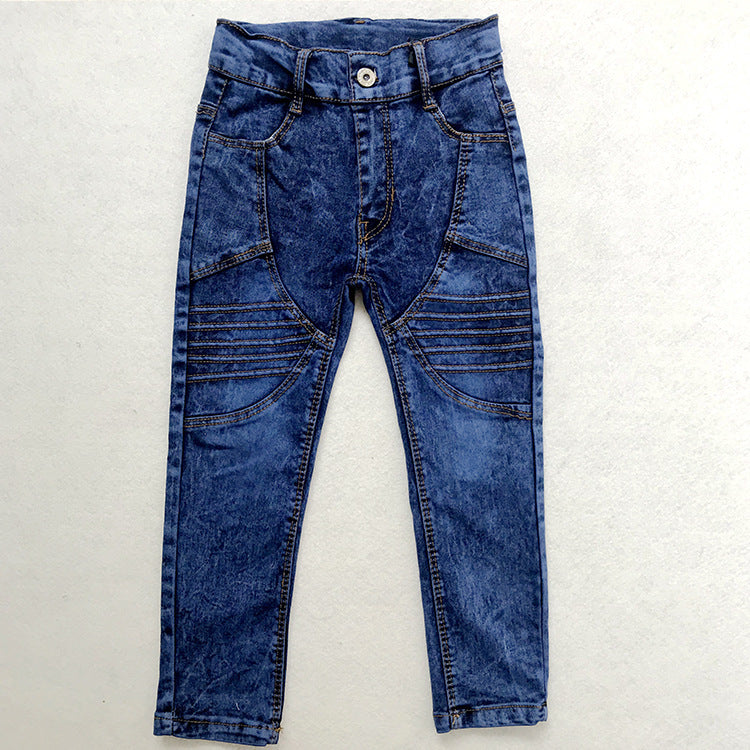 Kids Crumpled Solid Jeans