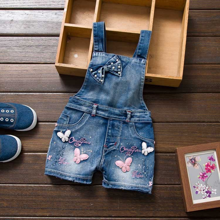 Girls Fashionable Style Faded Jeans Jumper