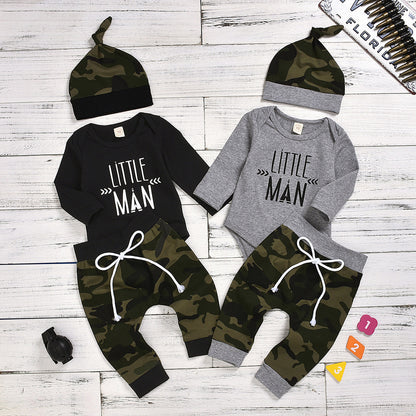 Boys' Little Man Long Sleeve Set