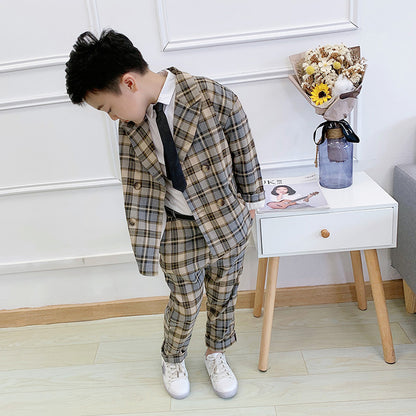 Kids Plaid Suit