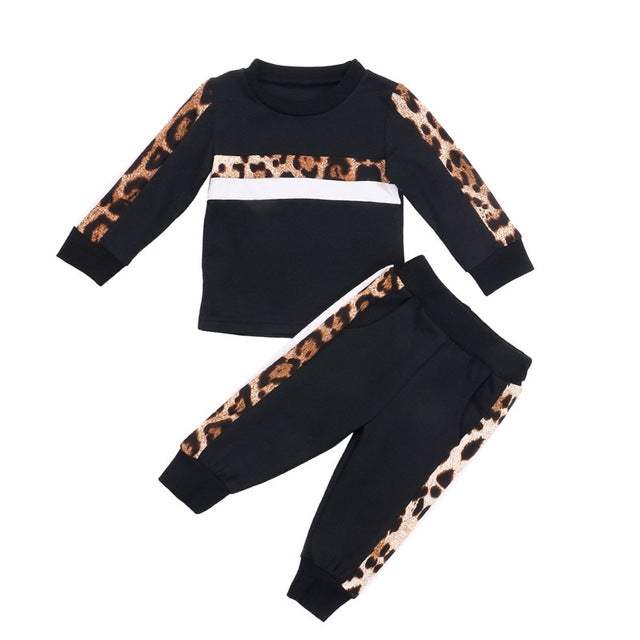 Girls Leopard Tracksuits