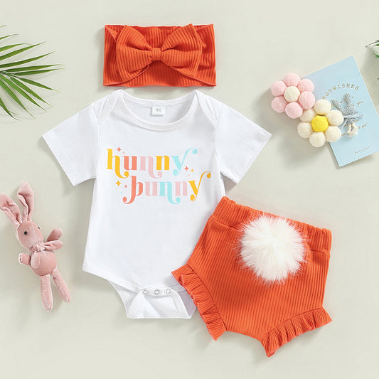 Children's Bunny Tail Shorts Set