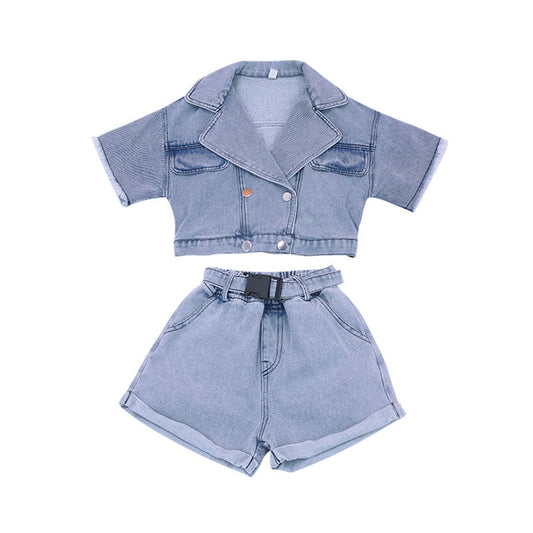 Girls Denim Cute 2pc Set