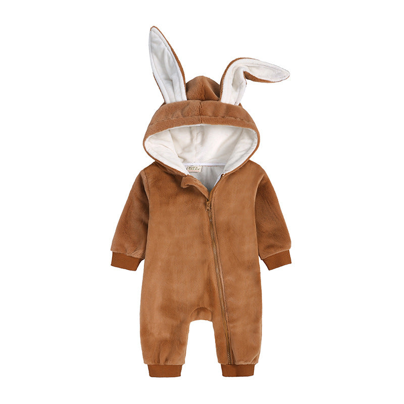 Rabbit Ear Jumpsuit Newborn Warm Clothes