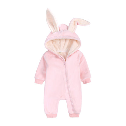 Rabbit Ear Jumpsuit Newborn Warm Clothes