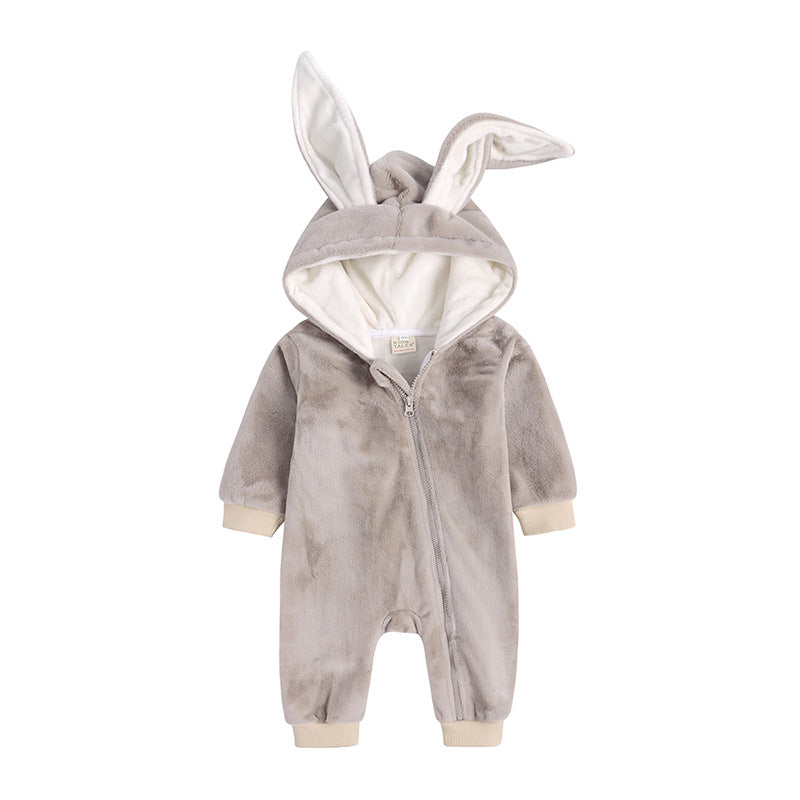 Rabbit Ear Jumpsuit Newborn Warm Clothes