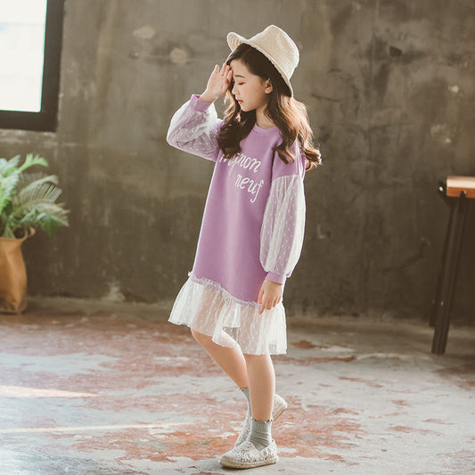 Big Girls New Style Long Sleeve dress