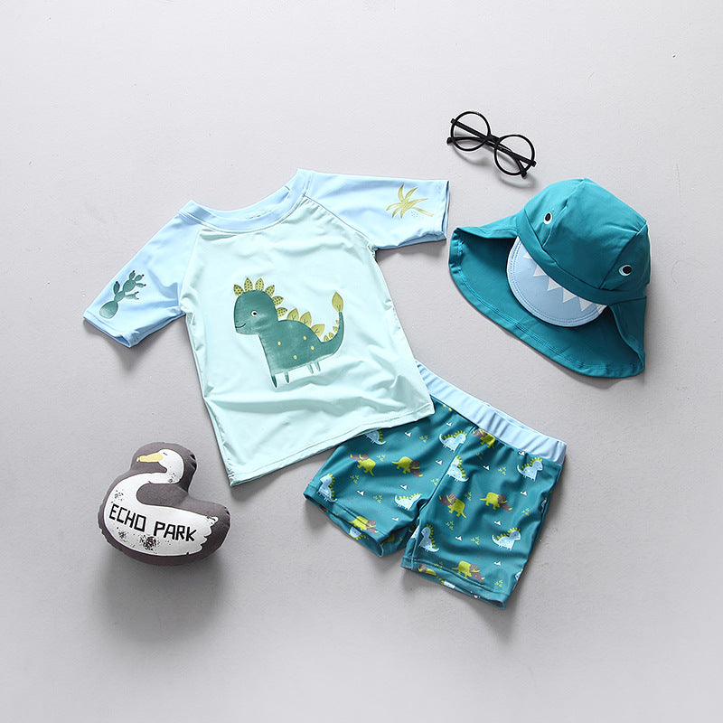 Boys Swimwear with Sun Hat Set