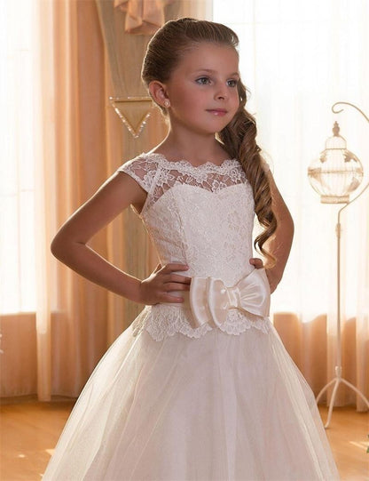 White Fashion Princess Flower Girl Tutu Dress