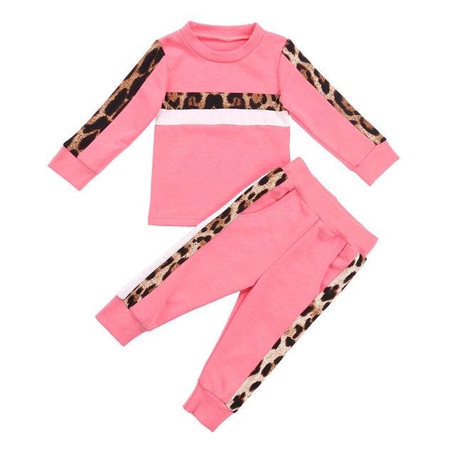 Girls Leopard Tracksuits