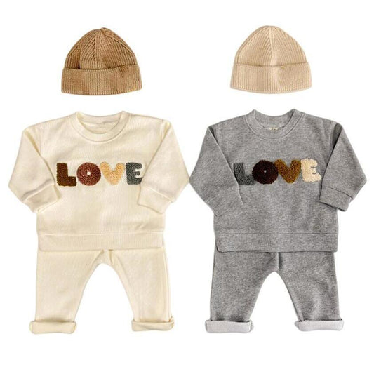 Love Sweatsuit Wool Infant 2pc Set