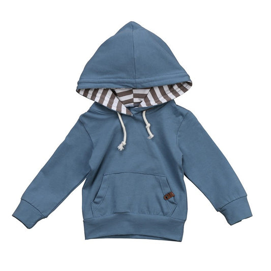 Knitted Blue Hooded Infant Pullover Jacket or Jumpsuit