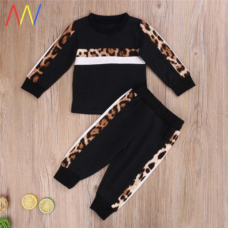 Girls Leopard Tracksuits