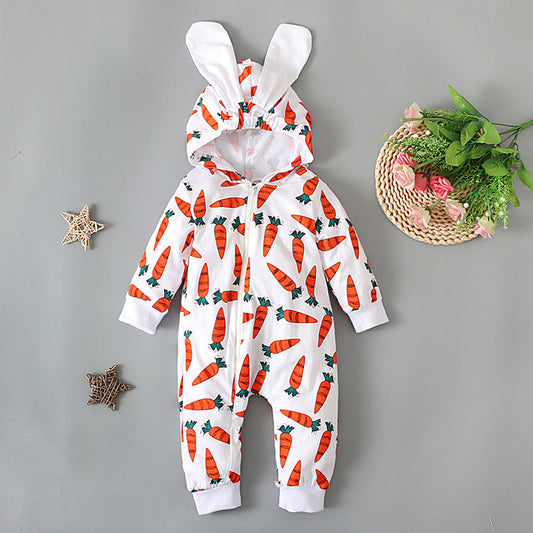 Children's Rabbit Ears Long Sleeve Jumpsuit