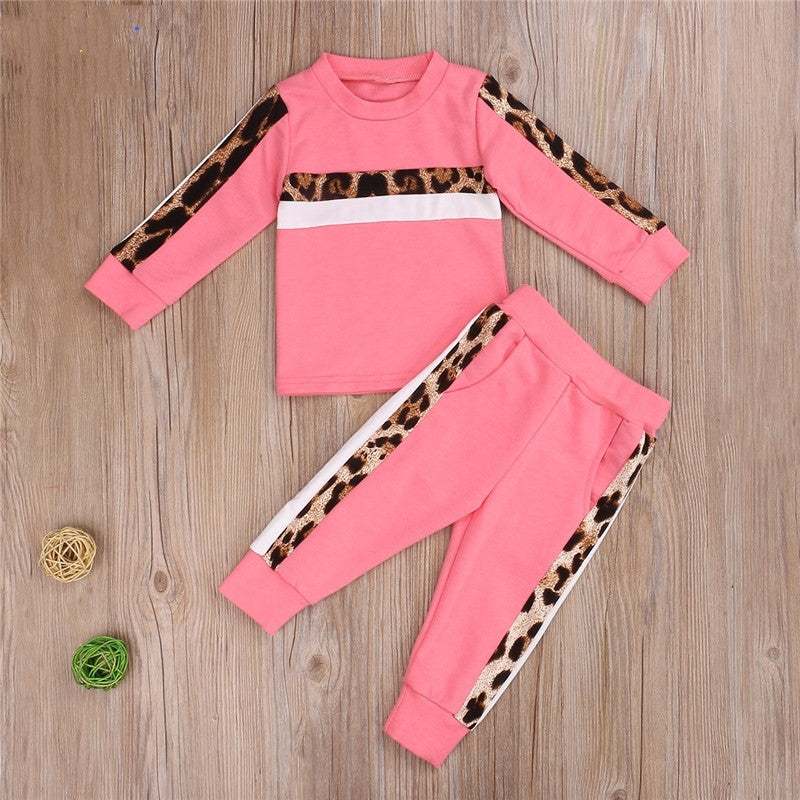 Girls Leopard Tracksuits